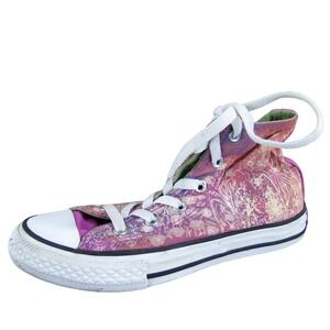 Converse Sneaker Mid Top Girl Y 1 Medium Athletic Pink Fabric Lace‎ Up
